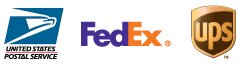 We ship Fedex, UPS and US Postal Service!